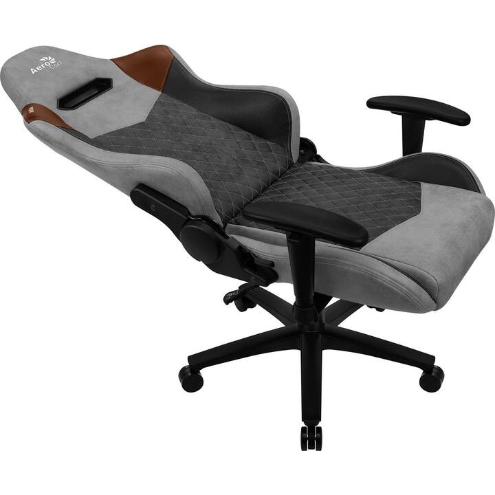 AEROCOOL Gaming Chaise DUKE AeroSuede  (Gris, Noir)