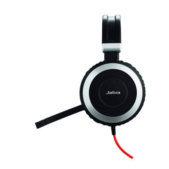 JABRA Casque micro de bureau Evolve 80 UC Stereo (On-Ear, Câble, Noir)