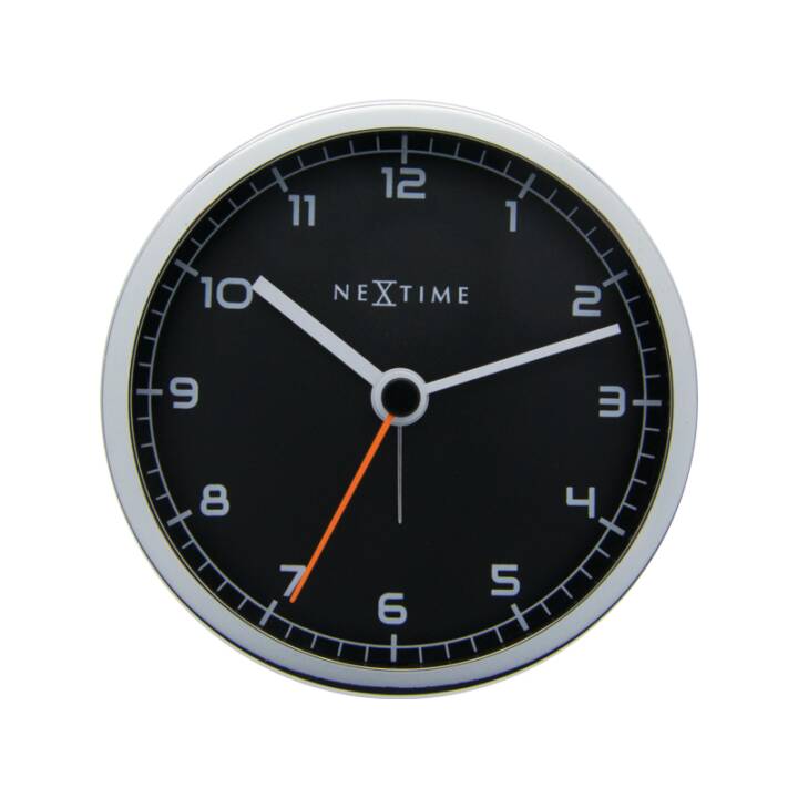 NEXTIME Réveil classique (Argent, Noir)