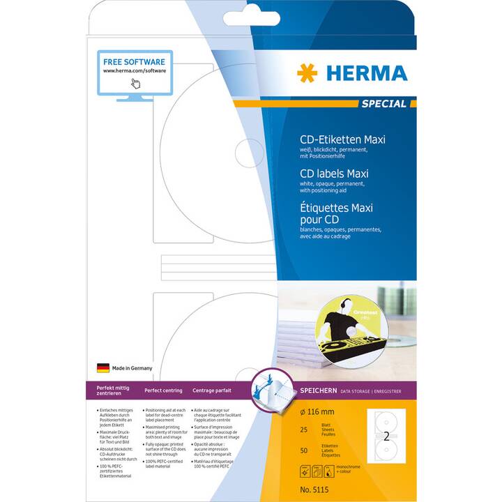 HERMA Maxi (116 x 116 mm)