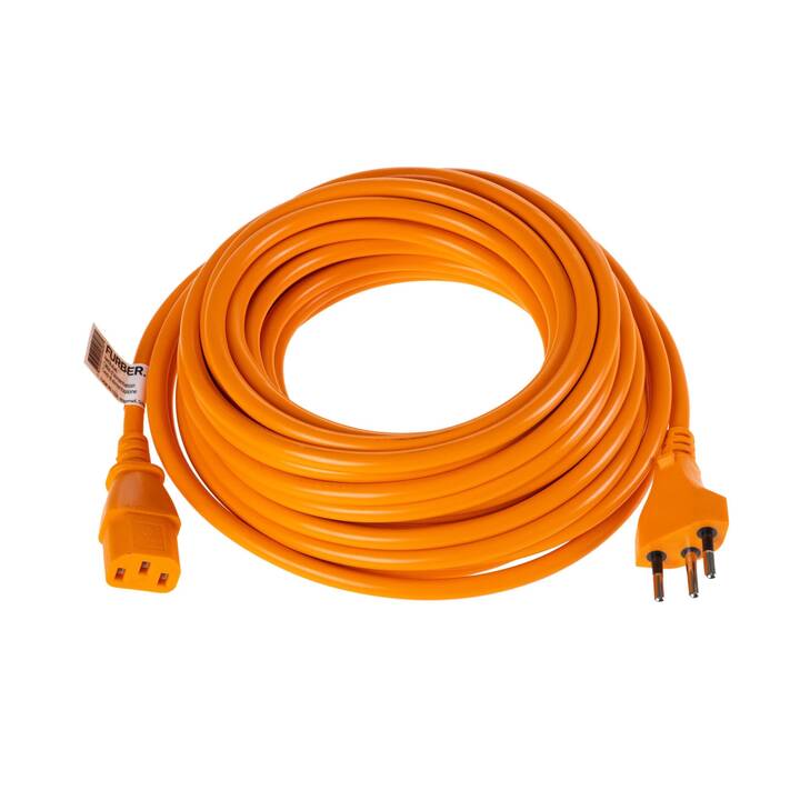 FURBER.POWER Câble secteur (C13 / T12, 10 m, Orange)