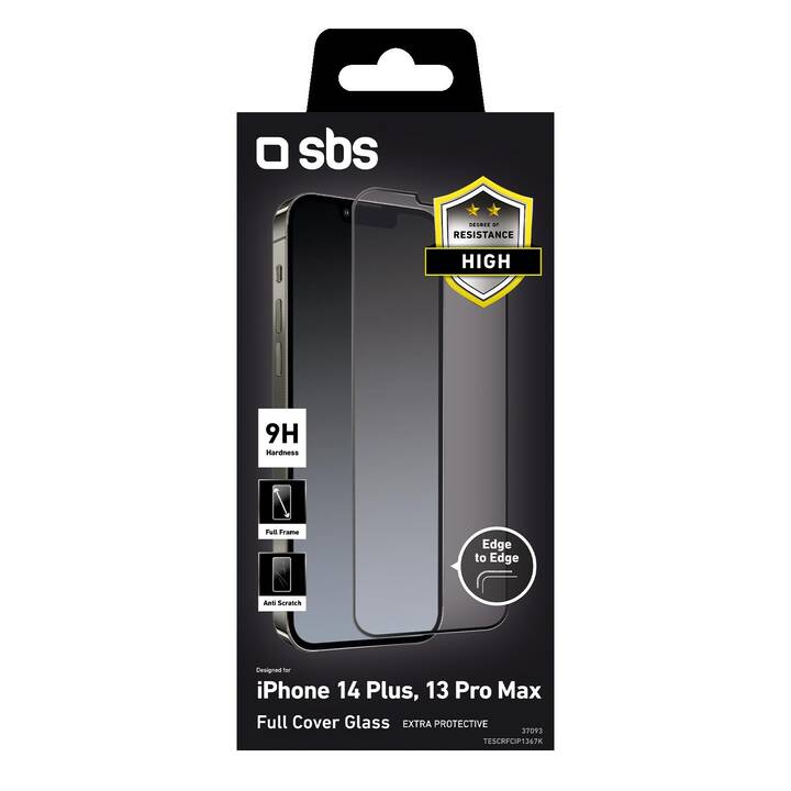 SBS Verre de protection d'écran (iPhone 13 Pro Max, iPhone 14 Plus, 1 pièce)