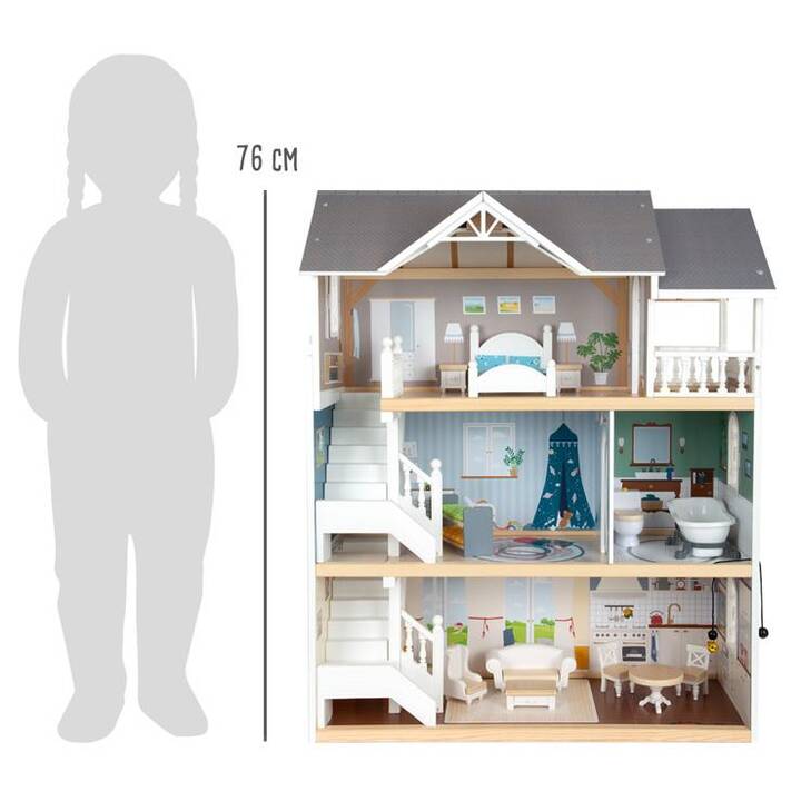 SMALL FOOT Casa delle bambole (Bianco, Multicolore)