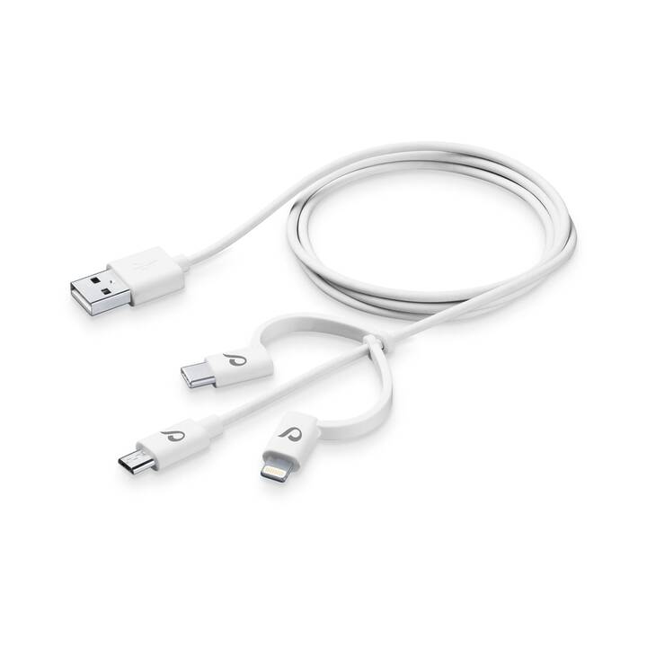CELLULAR LINE Câble (Lightning, USB Typ-C, Micro USB, USB Type-A, 1.2 m)