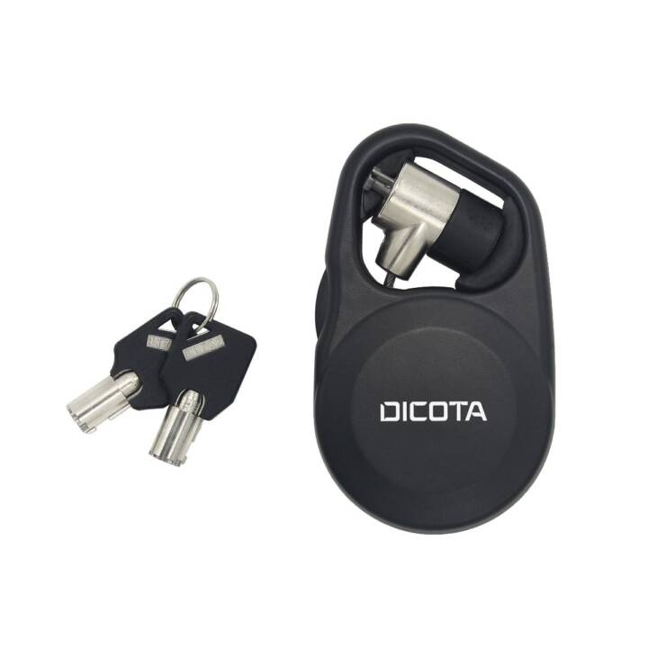 DICOTA Lock Pro Sicherheitskabelschloss, 1,3 m, Schwarz 