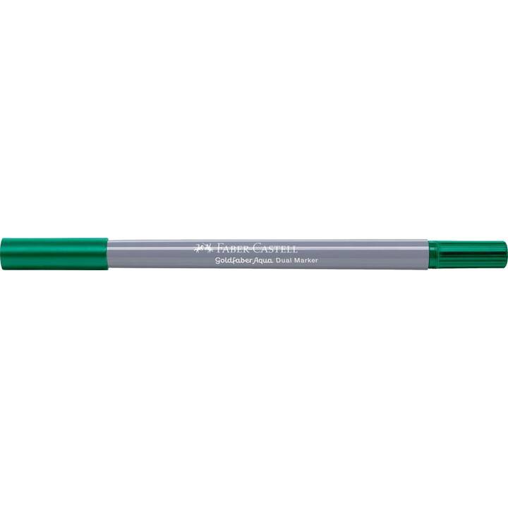 FABER-CASTELL Dual Penna a fibra (Verde scuro, 1 pezzo)