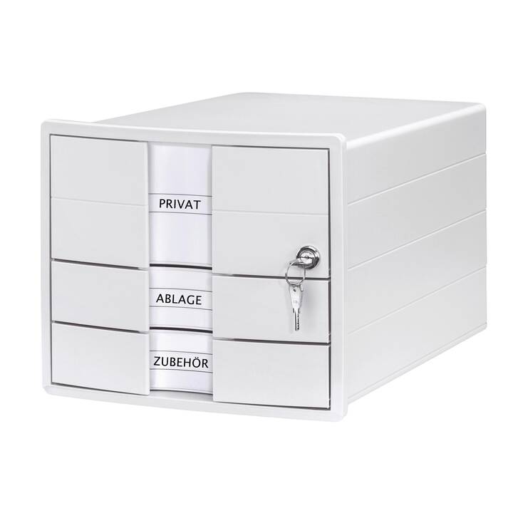 HAN Büroschubladenbox Impuls (A4, C4, 28 cm  x 36.7 cm  x 23.5 cm, Weiss)