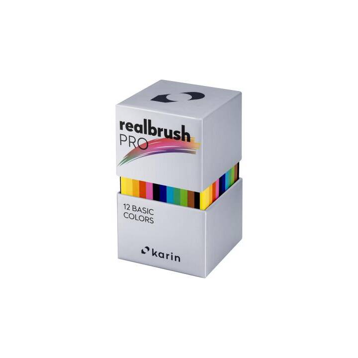 KARIN Real Brush Pro Pennarello (Multicolore, 12 pezzo)