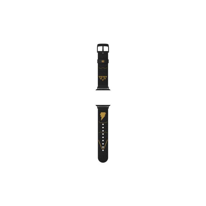 MOBY FOX Black Adam Armband (Apple Watch 45 mm / 40 mm / 41 mm / 38 mm / 42 mm / 49 mm / 44 mm, Schwarz, Gold)