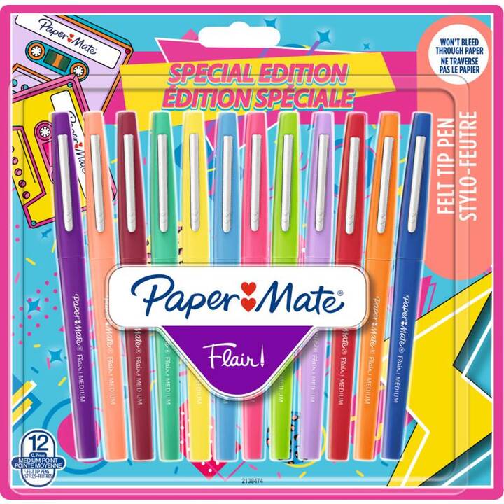 PAPER MATE Flair Retro Crayon feutre (Coloris assortis, 1 pièce)