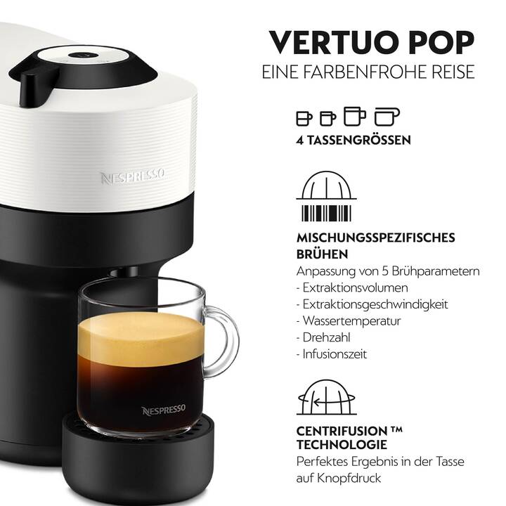 KRUPS Vertuo Pop (Nespresso Vertuo, Blanc)