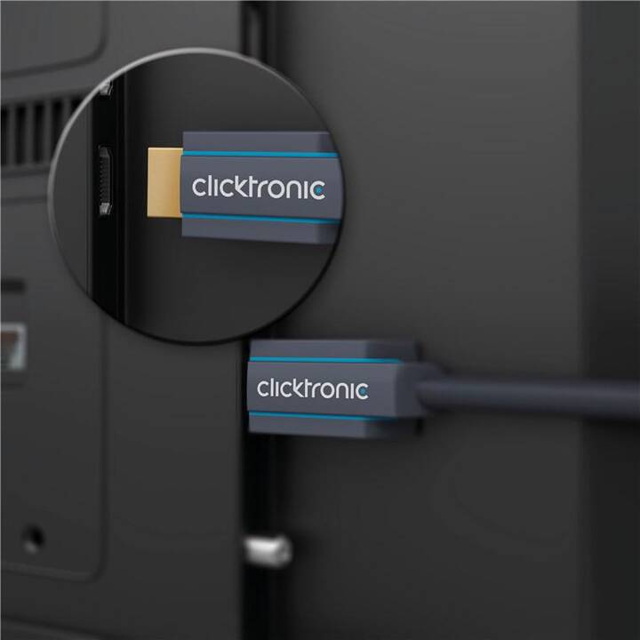 CLICKTRONIC Verbindungskabel (HDMI Typ-A, 50 cm)