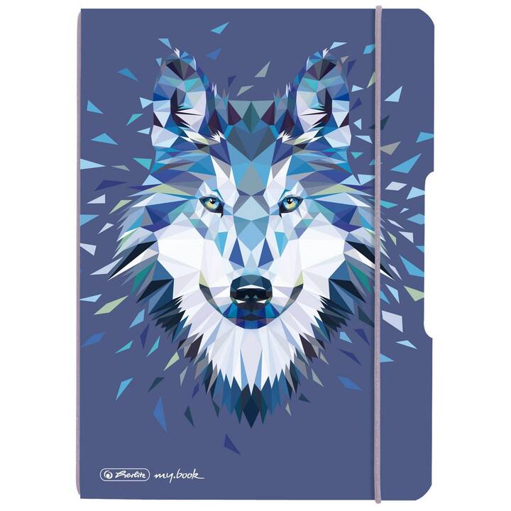 HERLITZ Taccuini Wild Animals Wolf (A5, Quadrettato)