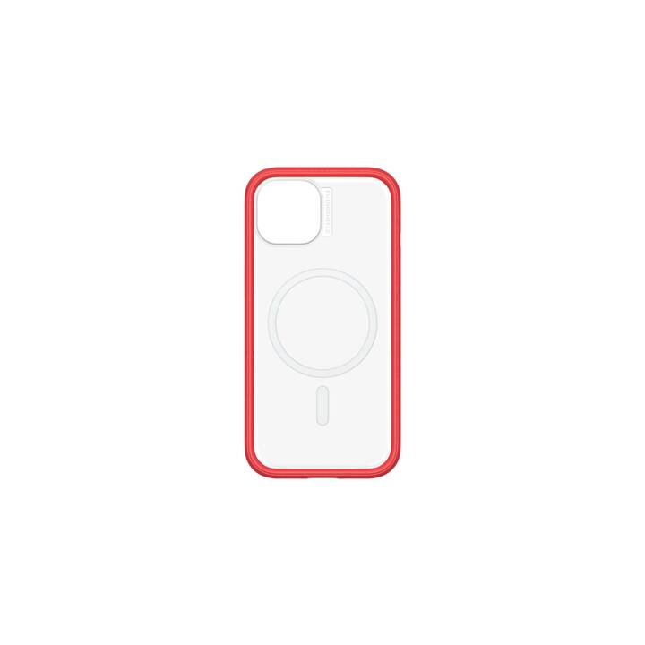 RHINOSHIELD Backcover MagSafe Mod NX (iPhone 15, Transparente, Rosso)