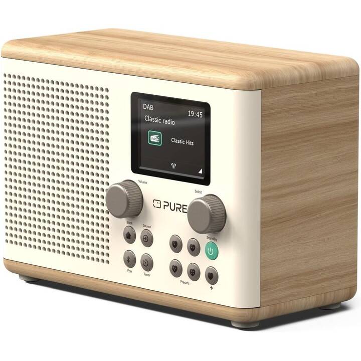 PURE Classic H4 Light Digitalradio (Braun, Weiss)