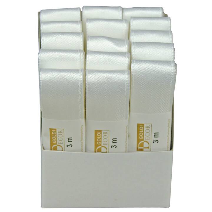 GOLDINA Ruban textile (Blanc, 3 m)