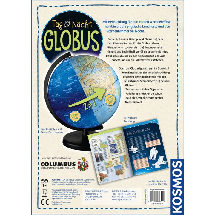 KOSMOS globo di giorno e di notte