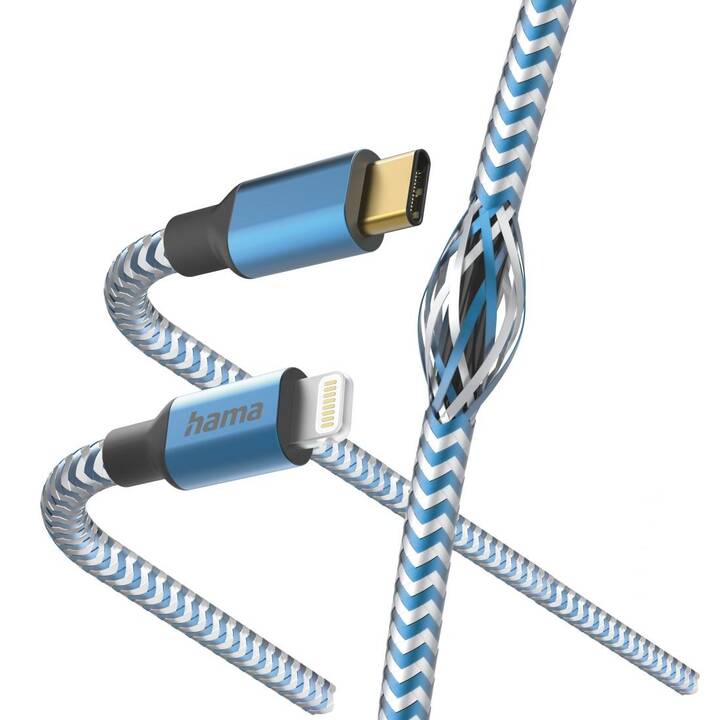 HAMA Reflective Kabel (Lightning, USB 2.0 Typ-C, 1.5 m)