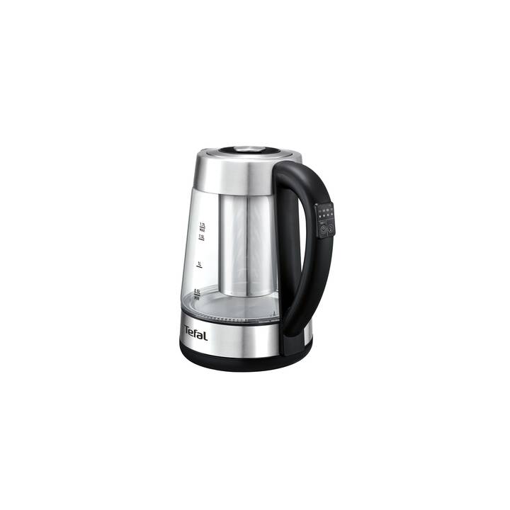 TEFAL BJ750D10 (1.7 l, Glas, Edelstahl, Transparent, Schwarz, Silber)