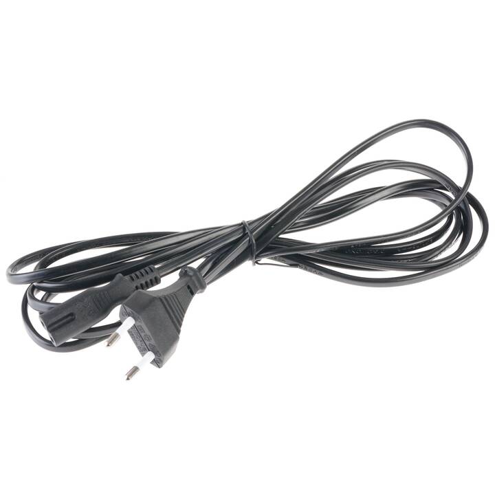 NIWOTRON Câble secteur 04-4059 (C7 / T26, 3000 mm, Noir)