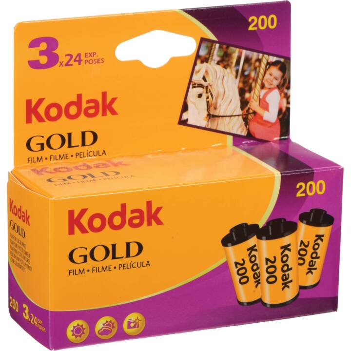 KODAK Gold 200 Analogfilm (Gelb, Schwarz)