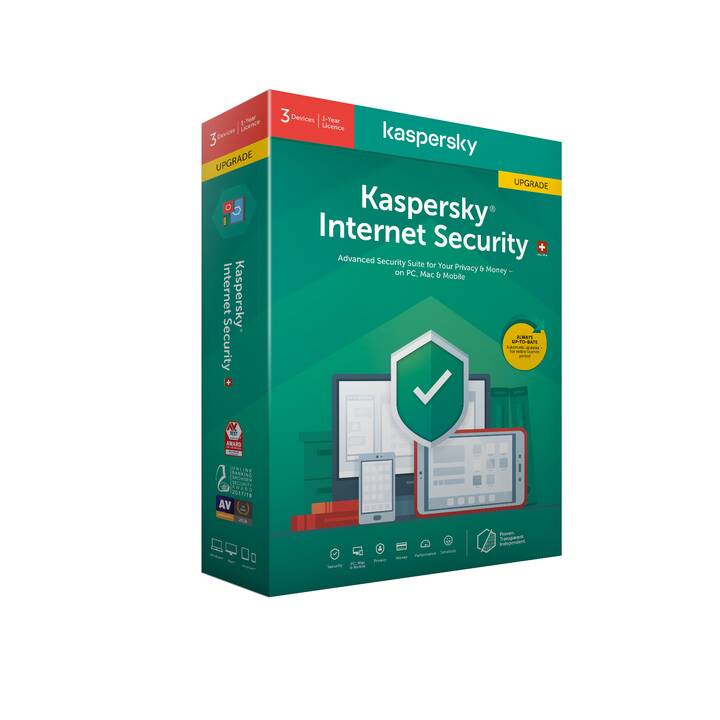 KASPERSKY LAB Internet Security Upgrade (Licence, 3x, 1 année, Français, Allemand, Italien)