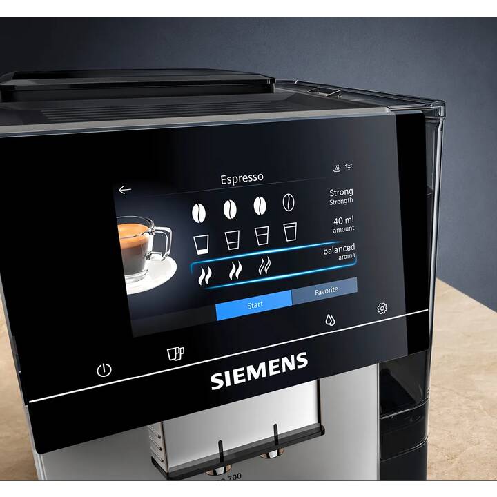 SIEMENS EQ.700 classic (Grigio, Nero, 2.4 l, Macchine caffè automatiche)