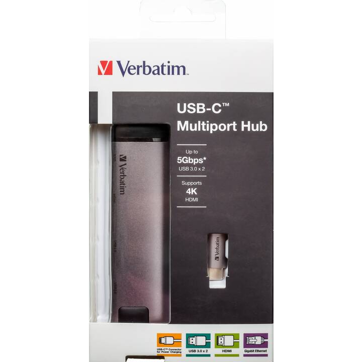 VERBATIM USB-Hub (USB TYP C 3.0)