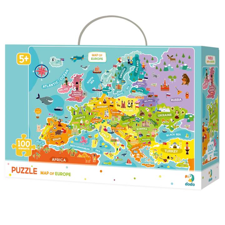 DODO Carte géografique Puzzle (100 pièce)