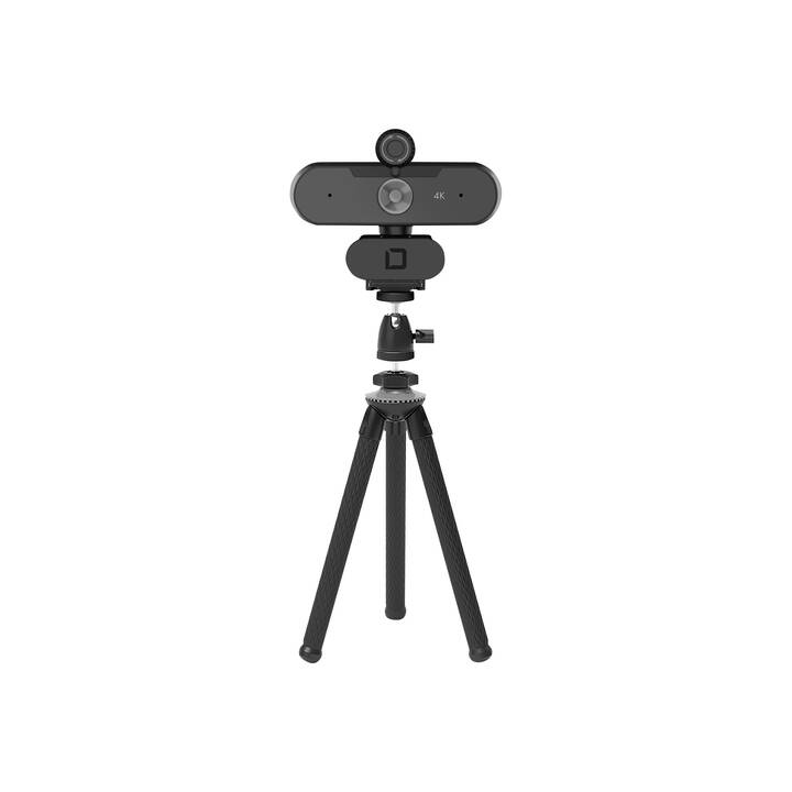 DICOTA PRO Plus Webcam (3840 x 2160, Schwarz)