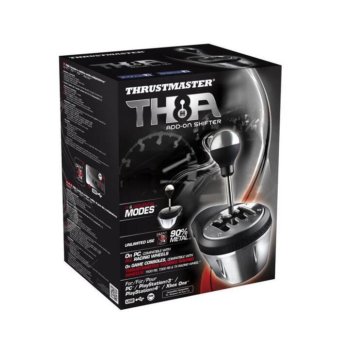 THRUSTMASTER TH8A Add-On Shifter  Levier de vitesse au plancher (Argent, Noir)