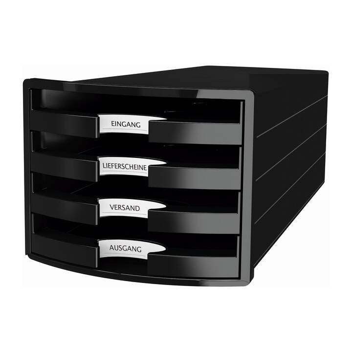 HAN Büroschubladenbox Impuls (A4, C4, Schwarz)