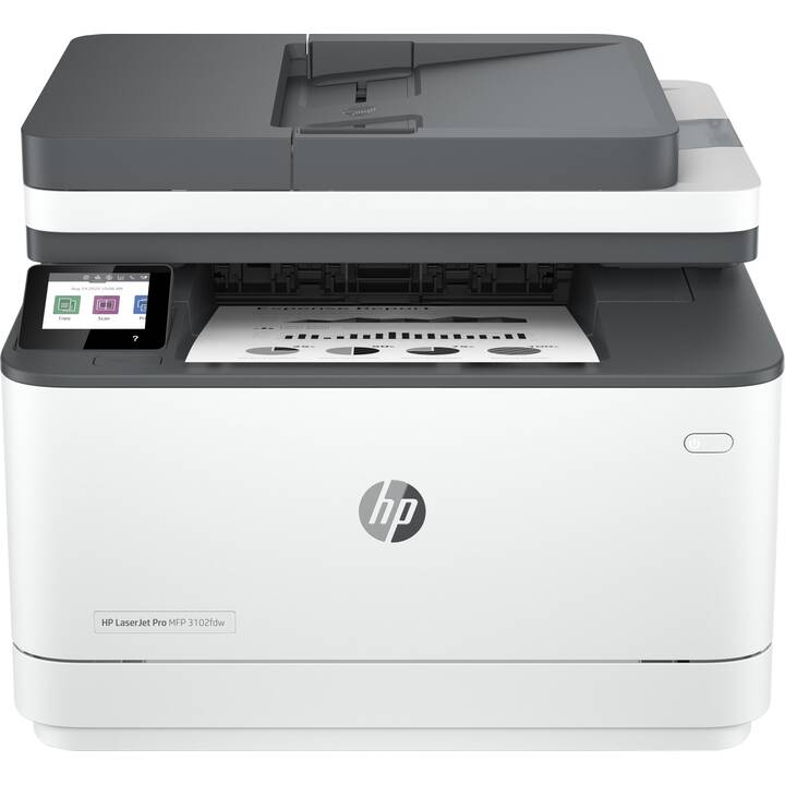 HP LaserJet Pro MFP 3102fdw (Imprimante laser, Noir et blanc, Instant Ink, WLAN, Bluetooth)