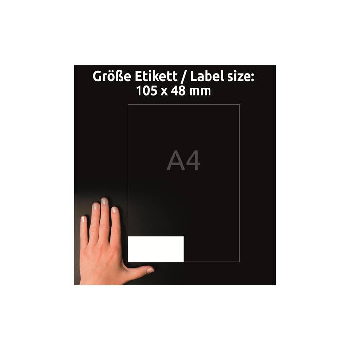 AVERY ZWECKFORM Foglie etichette per stampante (48 x 105 mm)