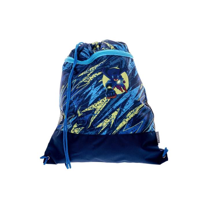 FUNKI Schulranzen Set Cuby-Bag Flash Hero (20 l, Blau)