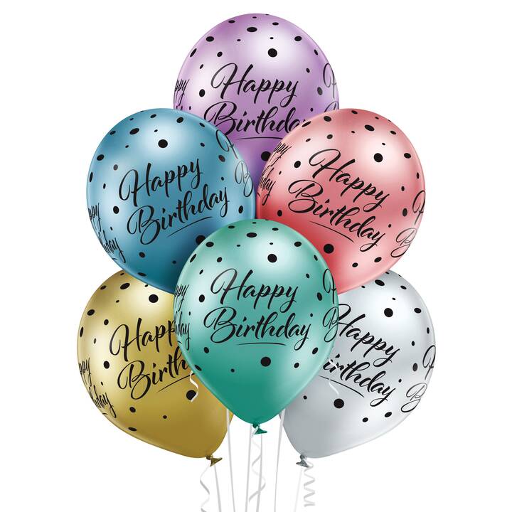 BELBAL Ballon Happy Birthday (30 cm, 50 Stück)