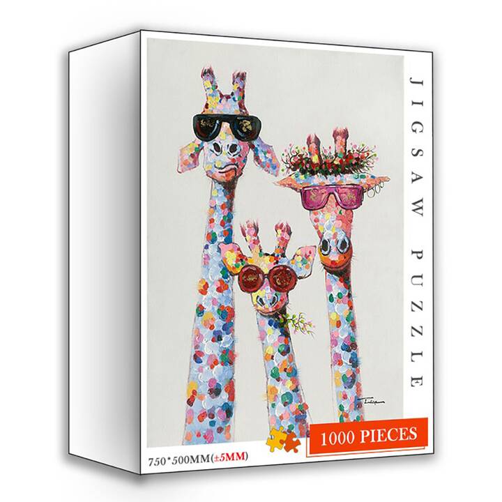 EG puzzle (1000 pièces) - blanc - girafe