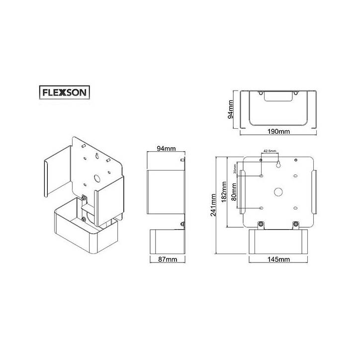 FLEXSON Montaggio a parete Flexson (Sonos, Bianco)