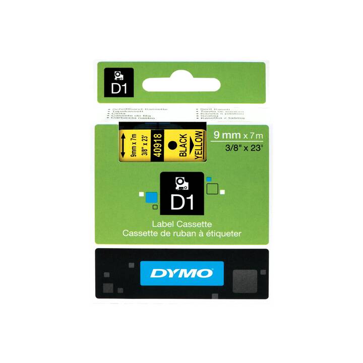 DYMO S0720730 Ruban d'écriture (Noir / Jaune, 9 mm)