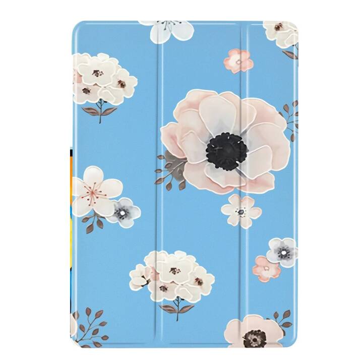 EG Housse pour Apple iPad 10,2 pouces (2019) 7ème génération - bleu - fleurs