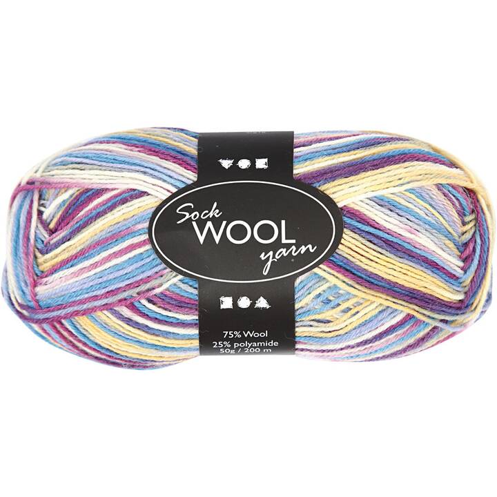 CREATIV COMPANY Wolle (50 g, Violett, Beige, Lila, Mehrfarbig)
