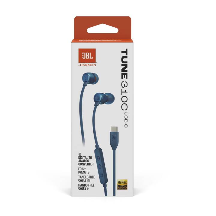 JBL BY HARMAN Tune 310C USB-C (Bleu)