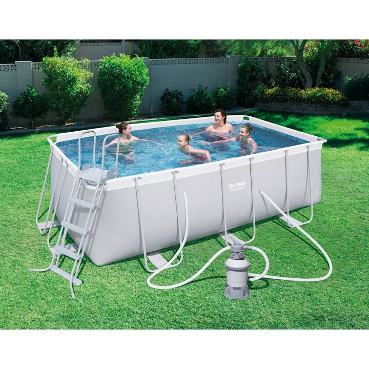 BESTWAY Piscine tubulaire Power Steel (201 cm x 412 cm x 122 cm)