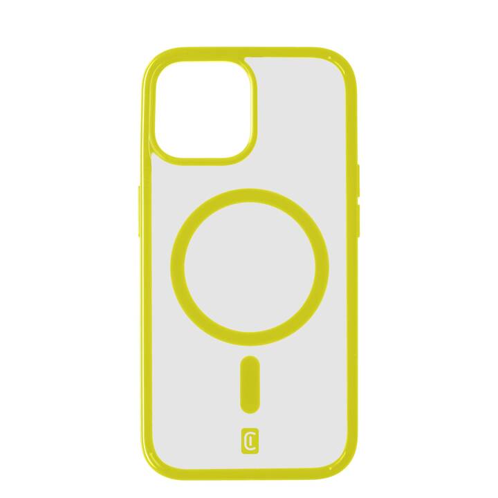 CELLULAR LINE Backcover MagSafe Pop Mag (iPhone 15, Transparente, Lime)