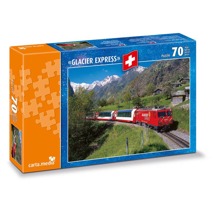 CARTA.MEDIA Glacier Express bei Stalden Kanton Wallis Puzzle (70 x)