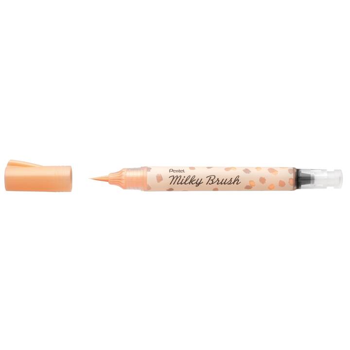 PENTEL Milky Brush Crayon feutre (Orange, 1 pièce)
