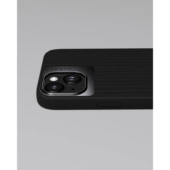 NUDIENT Backcover (iPhone 14, Nero lucido, Nero, Charcoal black, Alluminio, Antracite)