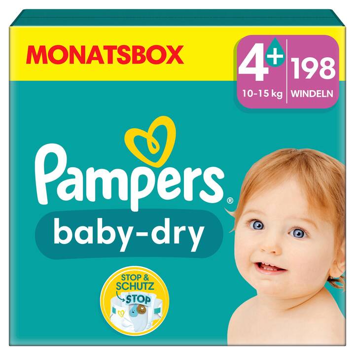 PAMPERS Baby-Dry 4+ (Monatsbox, 198 Stück)