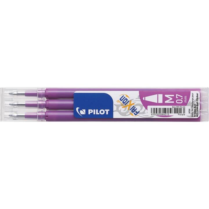 PILOT PEN Mine de stylo à bille FriXion (Violet, 3 pièce)