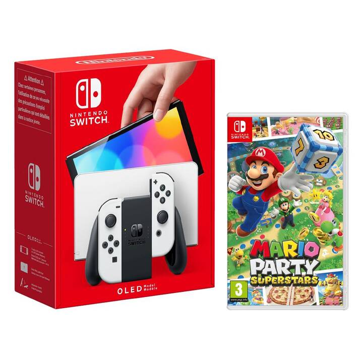 NINTENDO Switch OLED-Modell Weiss 64 GB (Mario Party Superstars, FR, DE, IT)